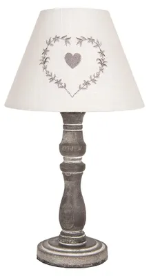 Produktbild von Clayre & Eef Tischlampe Ø 23x40 cm Grau Holz