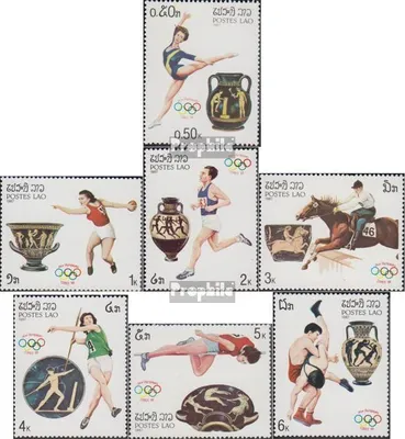Produktbild von Briefmarken Laos 1987 Mi 973-979 (kompl.Ausg.) postfrisch Olympische Sommerspiele 88