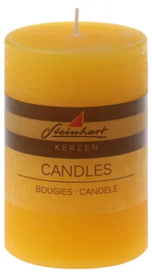 Produktbild von Stumpenkerze "Raureif" Gelb 100/68 mm