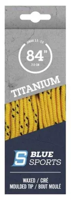 Image de BlueSports - Lacets « Titanium » pour patins à glace, cirés, hockey PP10274 (213 cm) (jaune)