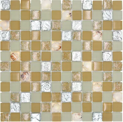 Produktbild von Glasmosaik XCM 8OP9 Muschel beige 30x30 cm