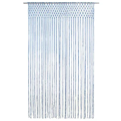Produktbild von vidaXL Makramee Vorhang Blau 140x240 cm Baumwolle
