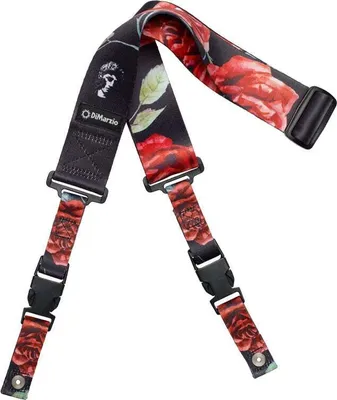 Immagine prodotto di Cinghia per chitarra nera DiMarzio Polyphia Floral Muse