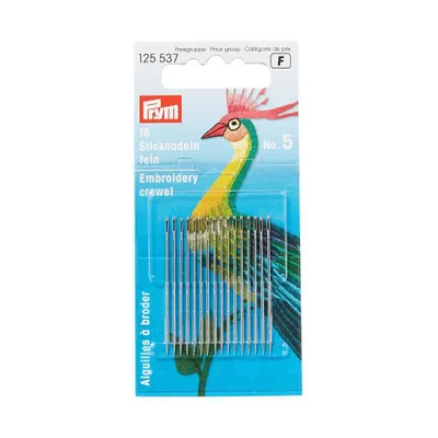 Obrázek produktu pro Jehly pro ruční vyšívání, č. 5, 0,80 x 41 mm