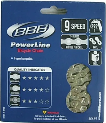 Immagine prodotto di catena BBB BCH-92 PowerLine a 9 velocità in argento