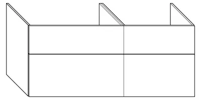 Produktbild von burgbad SYS30 Waschtischunterschrank 140 x 60,1 cm