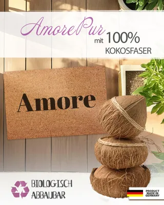 Produktbild von Fußmatte Kokos Amore beige rutschfest 40x60 cm