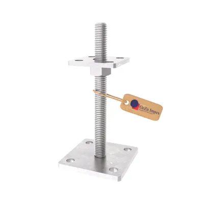Immagine prodotto di GeZu Impex® base palo Alfred regolabile in altezza M20 x 200 mm, 70 x 70 mm base palo Scarpa palo