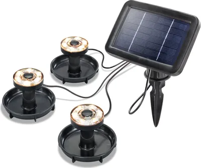 Produktbild von esotec Solar Unterwasserleuchten Splash 3er Set warmweiß IP68 outdoor 102149
