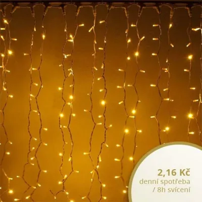 Produktbild von LED-Lichtvorhang, 1 x 3 m, warmweiß, 300 Dioden, IP67