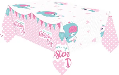 Produktbild von Christening Day Tischdecke rosa 1,8 x 1,2m