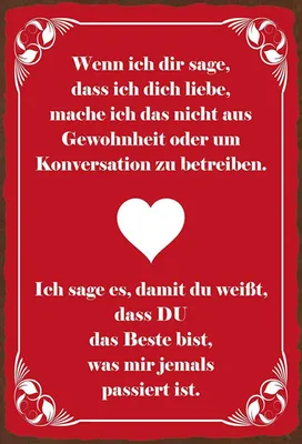 Produktbild von vianmo Holzschild 30x20 cm wenn ich dir sage dich liebe Spruch Zitat