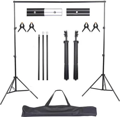 Produktbild von Hintergrundsystem 2x2m verstellbar für Foto und Video