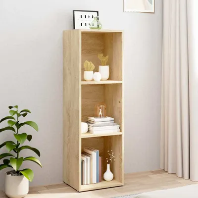 Image de vidaXL Bibliothèque/armoire TV Chêne Sonoma 36x30x114 cm Bois composite - Bibliothèque - Bibliothèques - Étagères à livres