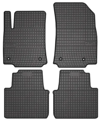 Image de Tapis de sol en caoutchouc pour Citroen C3 Aircross II 2017- (crossover) – 4 pièces, noirs, sur mesure