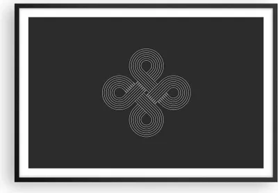 Produktbild von Gerahmtes Poster - Schwarzer Rahmen - Symbol Schleife Unendlichkeit - 91,5x61 cm - Wand Bild - Wanddeko - Wandbilder - Kunstposter - Wandposter - Bilderrahmen - Bilder - Kunstdruck - P2BAA91x61-4931