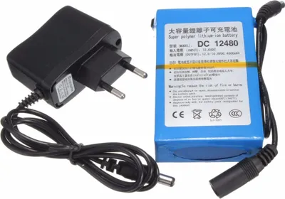 Obrázek produktu pro Baterie DC 12V 4800mAh Dobíjecí přenosná napájecí Li-Ion baterie pro LED pásková světla, CCTV kamery atd