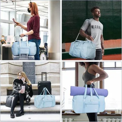 Produktbild von Famanu Reisetasche Wochenendtasche mit Toilettasche - Blau