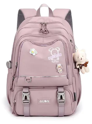 Produktbild von Schulrucksack Kinderrucksack Jungen Mädchen Rucksack Wasserdicht Nylon Violett