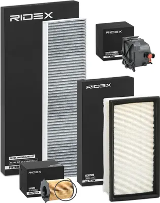 Produktbild von RIDEX Filterset Inspektionspaket Filtersatz für MINI Schrägheck (R56) für SMART FORTWO Coupe (451) für OPEL Crossland X (P17)