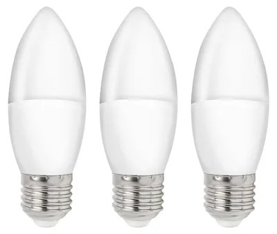 Produktbild von Spectrum E27 LED Kerzenlampe 1W 90lm 3000K Warmweiß 230V 37mm 3 Stück