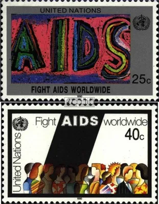 Produktbild von Briefmarken UNO - New York 1990 Mi 598-599 (kompl.Ausg.) gestempelt Aids-Bekämpfung