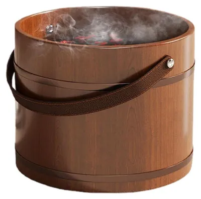 Image de Bain de pieds en bois pour la relaxation et les soins