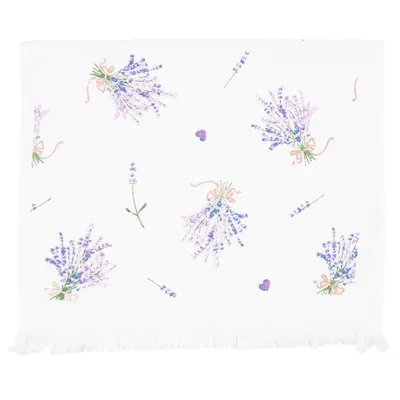 Produktbild von Clayre & Eef Gästehandtuch 40x66 cm Violett Baumwolle Lavendel