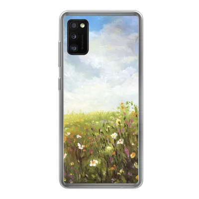 Produktbild von MuchoWow® Handyhülle Schutzhülle Hülle für Samsung Galaxy A41 Sommer - Blumen - Ölfarbe Silikon Softcase Handy Hülle - Mobiltelefon