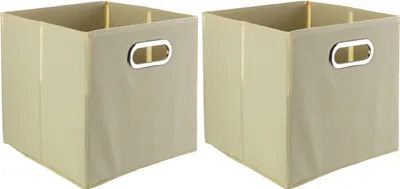 Produktbild von Aufbewahrungsboxen - 27 x 27 cm - Beige - Vlies - 2er Set