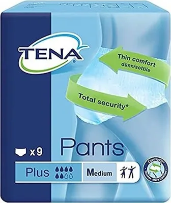 Produktbild von TENA Pants Plus, M, Unisex, Blau, 80 - 110 cm, 9 Stück(e)