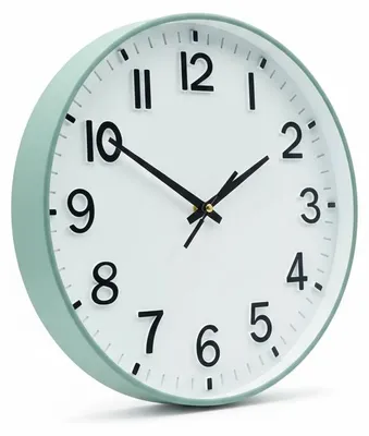 Image de InAndOutdoorMatch - Horloge murale - 30 cm - Cadre vert - Fonctionnement silencieux