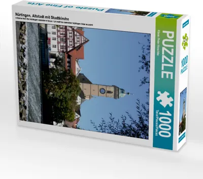 Produktbild von CALVENDO Puzzle Nürtingen, Altstadt mit Stadtkirche | 1000 Teile Lege-Größe 64x48cm Foto-Puzzle für glückliche Stunden
