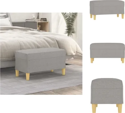 Produktbild von vidaXL Sitzbank Hellgrau 70x35x41 cm Stoff -  Sitzbänke