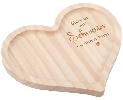 Immagine prodotto di Vassoio in legno a forma di cuore per decorazioni