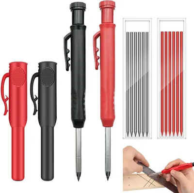 Produktbild von Baubleistift Set 2 Stück, 12 Minen, 2.8 mm, für Heimwerken