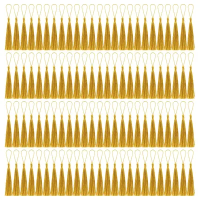 Productafbeelding van 100 Stuks Gouden Mini Quasten voor DIY Projecten en Lesezeichen