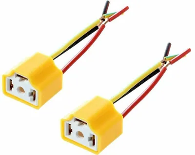 Image de 2 pièces de connecteur de phares de voiture douille de lampe H4