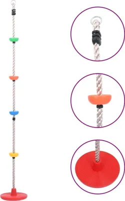 Produktbild von Kletterseil-Schaukel mit Plattformen und Scheibe 200 cm