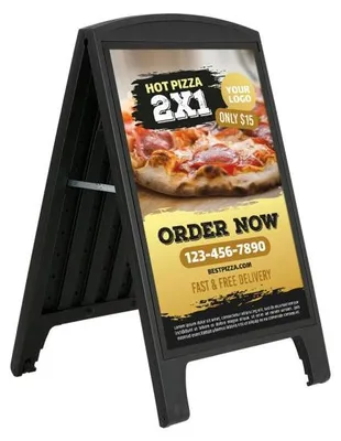 Produktbild von Kundenstopper SignPro Deco wetterfest schwarz 594 x 841 mm