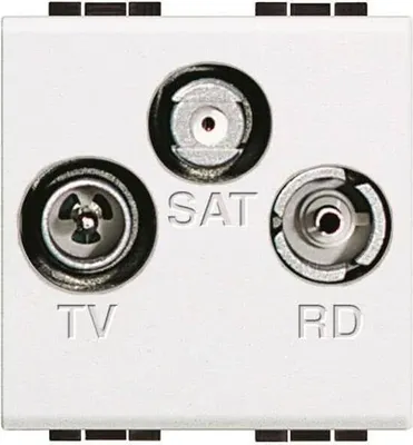 Produktbild von BTicino N4210D TV-Radio-SAT-Steckdose gleichspannungsdurchlässig Weiß