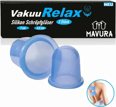 VakuuRelax silikonowe okulary do bańki zestaw przyssawek do bańki masaż próżniowy [2 szt]