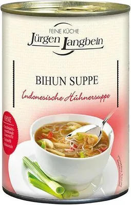 Produktbild von Jürgen Langbein Bihun-Suppe 400 Ml Dose  Ohne Hefeextrakt Ohne geschmacksverstärkende Zusatzstoffe Lactosefrei