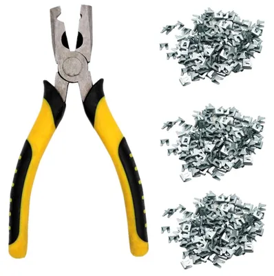 Drahtkäfig-Klammerzange-Set 900 St. für Tierkäfige