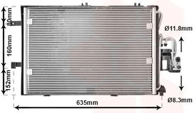 Produktbild von VAN WEZEL 37005309 Kondensator Klimaanlage Klimakondensator für OPEL Corsa C Schrägheck (X01)