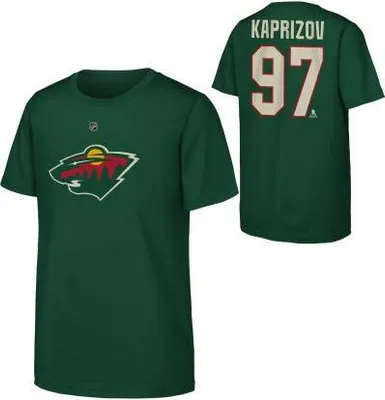Produktbild von OUTERSTUFF Flat N&N NHL Junior T-Shirt, Größe: XL, Grün, Minnesota Wild, Kiril Kaprizov, 18-20 Jahre