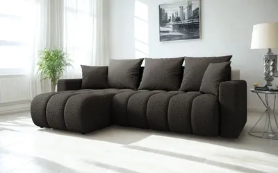 Obrázok produktu pre FurMeb24 Rohová pohovka s rozkladacou funkciou a úložným priestorom GIULIO L 235 cm × 150 cm × 85 cm Látka QUELLE 92