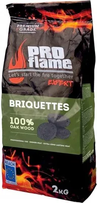 Produktbild von 2kg Holzkohle Briketts aus Eichenholz Grillbriketts Grillkohle Premium BBQ Kohle