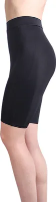 Produktbild von topschuhe24 2851 Damen Kurze Hose Glanz Radlerhose Tights Shorts, Farbe:Schwarz, Größe:36 EU