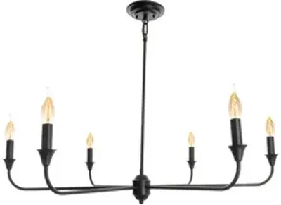 Produktbild von Kronleuchter Chic - Schwarz Modernes Design Ohne Lampenschirm Elegante Pendelleuchte Hängeleuchte Stilvolles Hochwertige